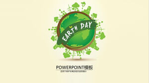 Earth Day theme propaganda PPT template