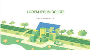 Solar energy ecological livable city PPT template