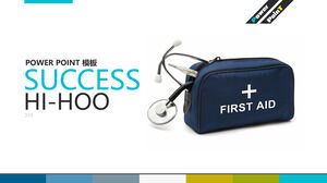 Medical first aid training courseware PPT template
