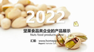 Nut snack food display PPT template