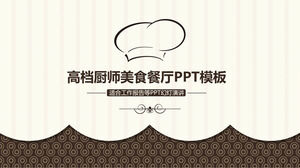 Modelo de PPT de restaurante gourmet de chef de alta qualidade