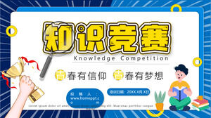 Knowledge contest event planning PPT template