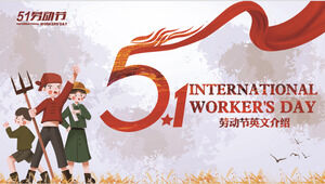 Plantilla PPT de introducción al 1 de mayo del Día del Trabajo en inglés