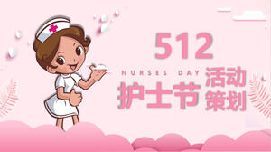 Pink Nurse's Day event planning plan PPT template