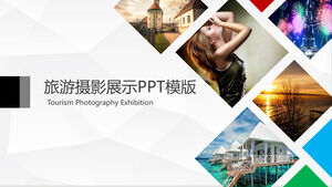 Travel photography display PPT template