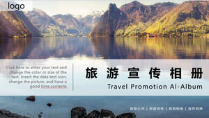 Modello PPT dell'album di promozione di viaggio dell'agenzia di viaggi