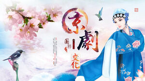 Narodowa kwintesencja Peking Opera maska ​​operowa szablon PPT