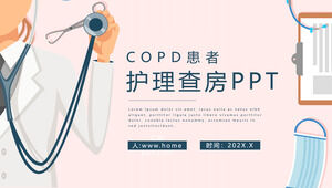 Hospital COPD patient care ward rounds PPT template