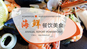 موضوع المأكولات البحرية تقديم الطعام قالب PPT للذواقة