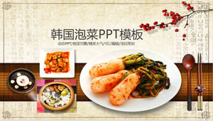 Klasyczny styl koreański motyw kimchi szablon PPT