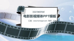 Film film film dan template PPT pertahanan kelulusan profesional media televisi