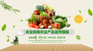 Tło warzyw i produktów rolnych szablon PPT