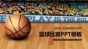Template PPT permainan basket latar belakang basket