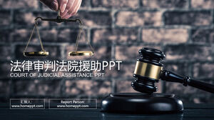 Plantilla PPT de resumen de trabajo de abogado judicial de la corte