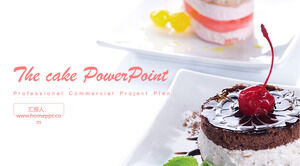 Exquisite dessert food PPT template