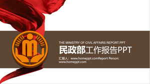 Dynamic Ministry of Civil Affairs work report PPT template