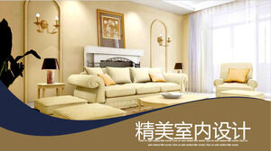 Elegant earthy interior design PPT template