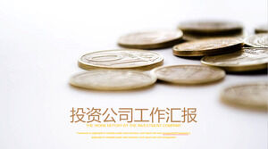 PPT-Vorlage für Finanzinvestitionen auf Währungsmünzenhintergrund