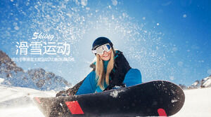 겨울 스키 파워포인트 템플릿 무료 다운로드