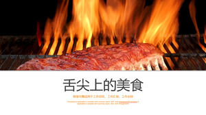 Download gratuito del modello PPT dell'industria del barbecue per barbecue