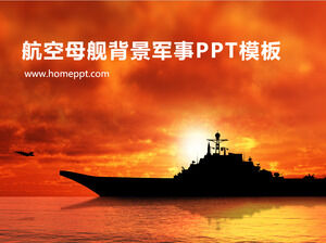 Download del modello di presentazione militare con sfondo della portaerei