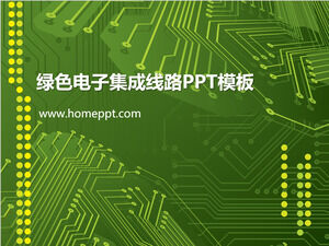 Modelo de PPT de fundo de circuito integrado eletrônico verde