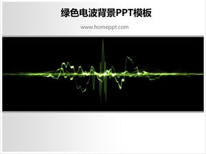 Download de modelo de PPT de onda verde de fundo preto