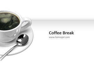 Очень мелкая буржуазия кофейная чашка фон бизнес-кейтеринг шаблон PPT