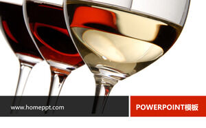 와인과 잔이 조합된 음식 및 음료 슬라이드쇼 템플릿