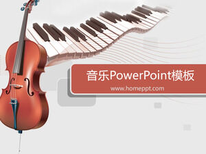 Download de modelo de apresentação de slides de música de fundo de violoncelo e piano