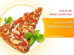 Download del modello di presentazione del cibo per la ristorazione di sfondo della pizza di cibo occidentale