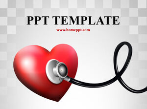 Cardiac auscultation medical slide template download