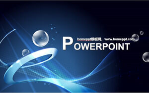 Download do modelo de PowerPoint de negócios de tecnologia azul