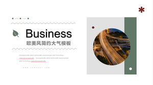 Download do modelo de apresentação de slides de apresentação de negócios de estilo europeu e americano minimalista verde