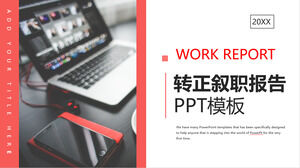 PPT-Vorlage für den Nachbesprechungsbericht in roter und schwarzer Farbe im Business-Stil