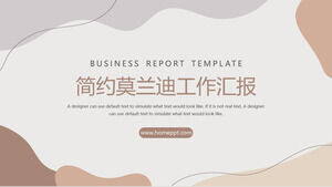 Template PPT laporan pencocokan warna Morandi yang sederhana dan dinamis, unduh gratis