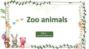 Cartoon Zootiere PPT-Bilderbuch herunterladen