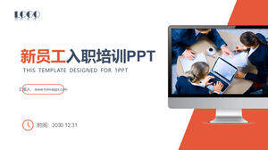 Orange simple new employee orientation training PPT template