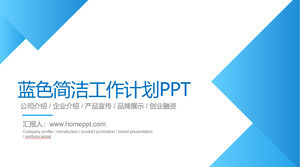 Blaues einfaches Dreieck Neujahrsarbeitsplan PPT-Vorlage