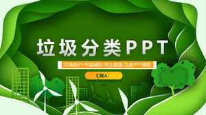 PPT template for green and fresh waste classification 