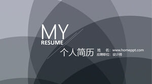 Grey concise resume slide template