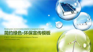 PPT template for environmental protection and new energy