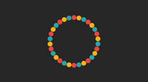 Baixe o efeito especial de animação PPT da bola colorida giratória em espiral