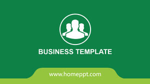 绿色、简单、扁平的公司介绍PPT模板
