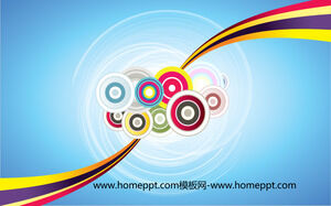 Colorful surround dynamic ring PPT title animation