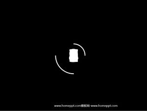 9-Sekunden-Countdown-PPT-Animationsdownload mit weißen Wörtern auf schwarzem Hintergrund