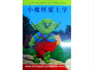 Micul monstru merge la școală Poveste de carte ilustrată PPT