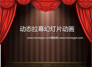 Dynamic curtain PPT animation download