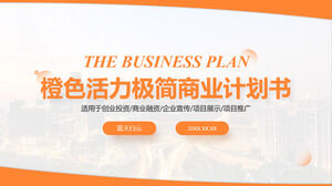 Orange vitality minimalist business plan ppt template