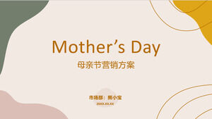 Einfache PPT-Vorlage für das farblich passende Muttertags-Marketingprogramm von Morandi